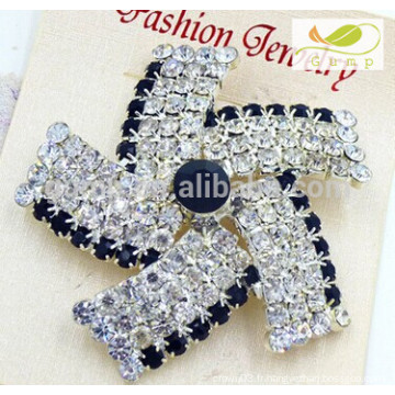 Broche en cristal de strass en cristal